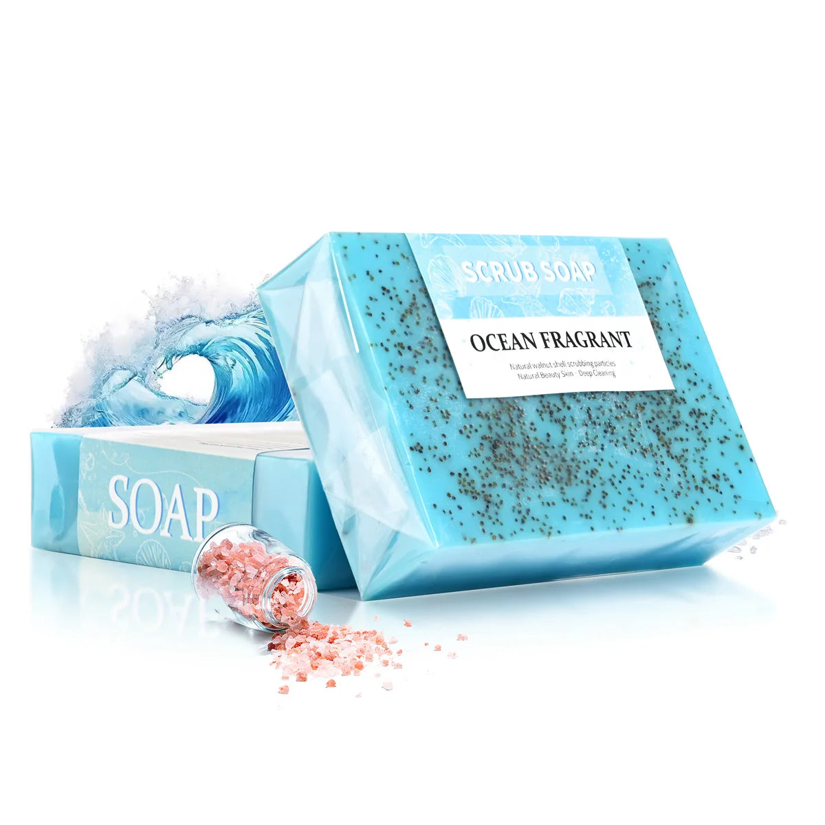 Natural Sea Salt Face & Body Scrub Soap (100g)