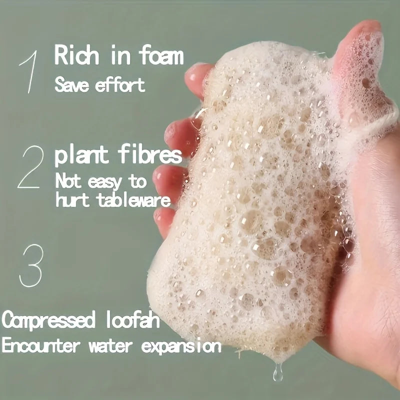 Natural Loofah & Bamboo Body Scrub Sponges (6-Piece)
