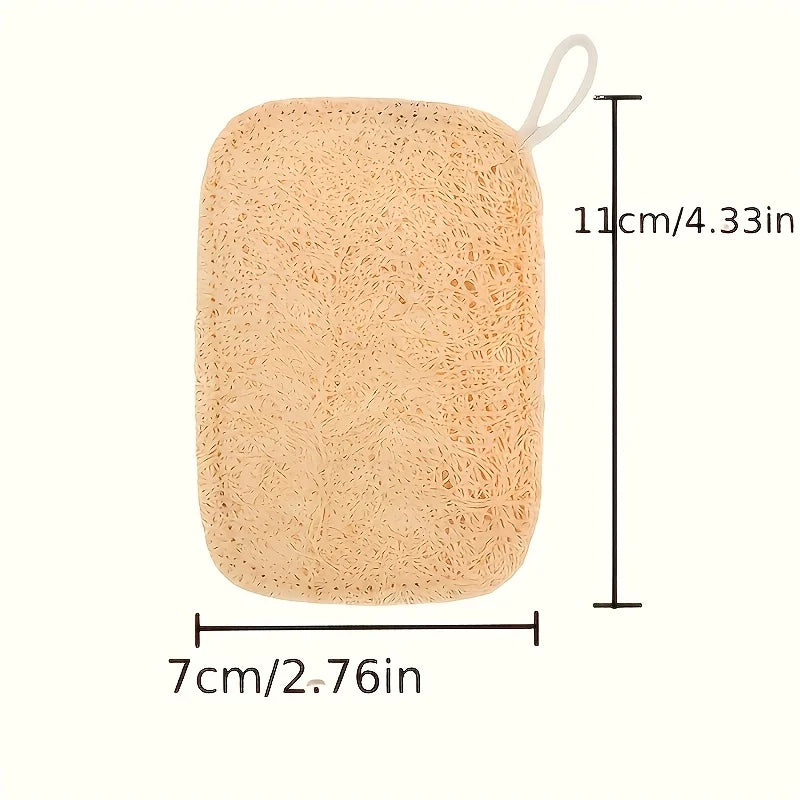 Natural Loofah & Bamboo Body Scrub Sponges (6-Piece)